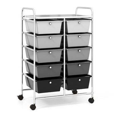 Tangkula Rolling 15-Drawer Organizer Cart,Rolling cart/W Wheels in 2023