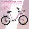 AENKYO 20-Inch Kids Bike for Boys & Girls Ages 6-12, Front Basket & Rear Rack Easy Assembly - Pink Children's Bicycle - 4 of 4