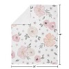 Sweet Jojo Designs Girl Baby Swaddle Blanket Watercolor Floral Pink and Grey - 4 of 4