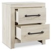 Cambeck Nightstand White - Signature Design by Ashley: Industrial Style Bedside Table with USB Ports & Storage - 3 of 4