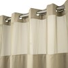 No Hook Shower Curtain with Snap in Liner, Heavyweight Waffle Fabric Bath Curtain, Hotel Grade - 2 of 4
