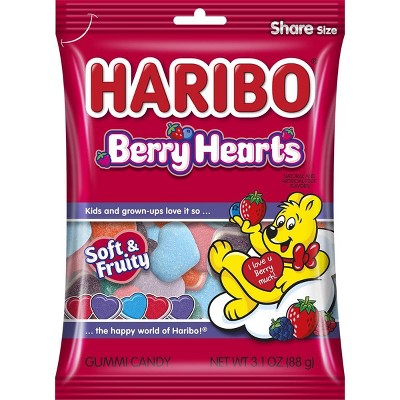 Haribo Valentine's Berry Hearts Bag - 3.1oz