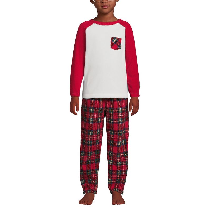 Lands' End Kids Long Sleeve Pocket Fleece Pajama Set, 2 of 5