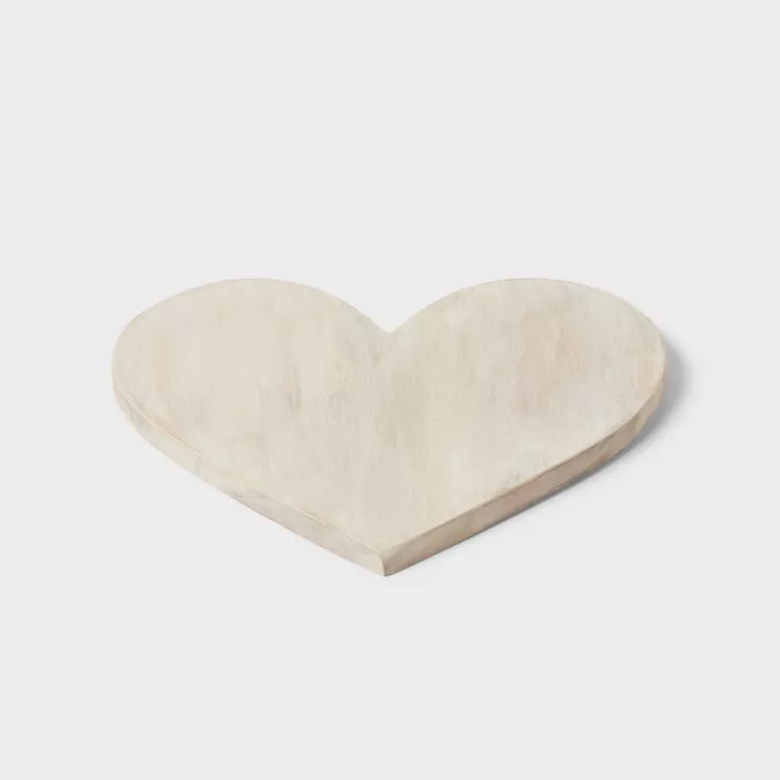 Valentine's Day Wooden Heart Trivet White - Threshold™ : Target