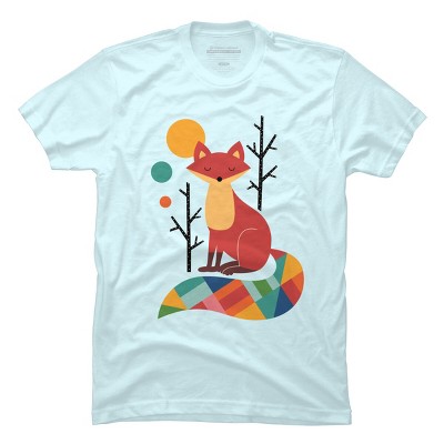 Men's Design By Humans Rainbow Fox By AndyWestface T-Shirt