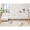 Oversized 173.2" Chenille Modular L-Shaped Sectional Sofa with Bolster Armrests and Ottomans, 5-Piece Free combination Sofa - 2 of 4