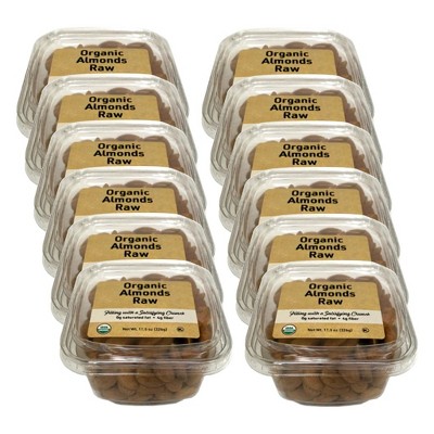 Woodstock Foods Organics Raw Almonds - Case of 12/11.5 oz