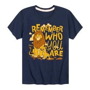 Boys' - The Lion King - Simba and Mufasa Remember Who You Are Short Sleeve Graphic T-Shirt - 1 of 4