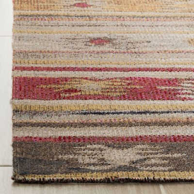 Taupe and Multi Stripe Low Pile Outdoor Rug