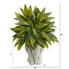 Nearly Natural 25-in Tradescantia Artificial Plant in White Elephant Shaped Planter (Real Touch) - 2 of 4