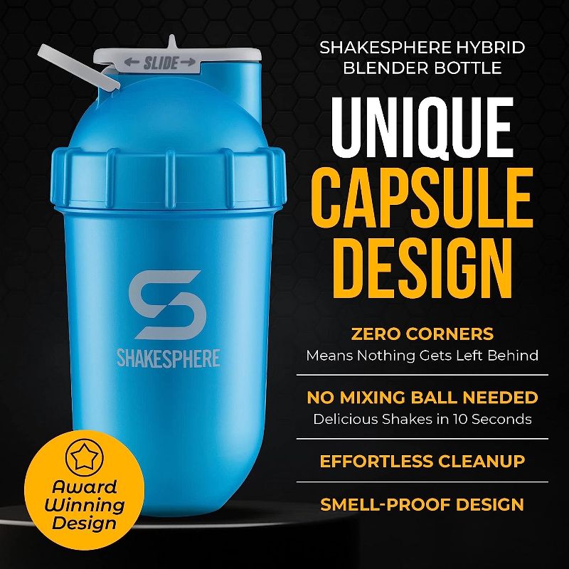 SHAKESPHERE Tumbler Original: Protein Shaker Bottle and Smoothie Cup, 24 oz - Bladeless Blender Cup Purees Raw Fruit with No Blending Ball, 4 of 11