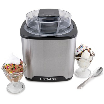 Nostalgia 2-Quart Stainless Steel Digital Ice Cream Maker