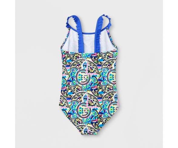 Freestyle Girls' Tribal Sundial One Piece Swimsuit - 7