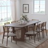 PexFix 79" x 33.5" Farmhouse Kitchen Dining Room Table Furniture Square Walnut Kitchen Table with Rattan Woven Legs for Kitchen Bar Living Room - 3 of 4
