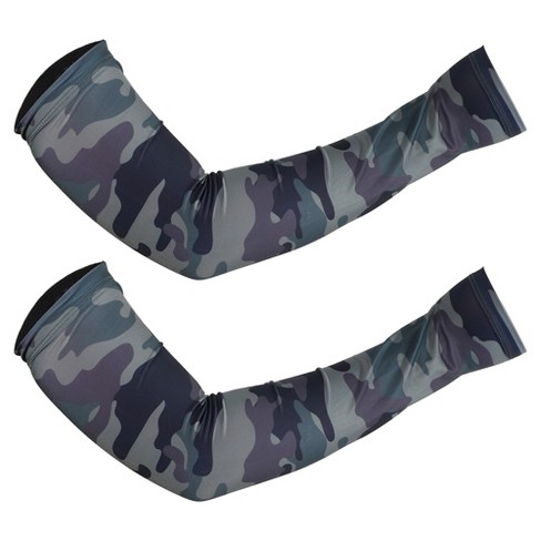 Unique Bargains Basketball Sports Camouflage Cooling Arm Elbow Compression  Sleeve Black Blue 1 Pair : Target