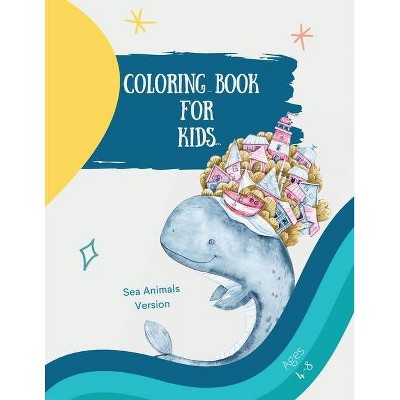 Big coloring book with sea animals - by  Ananda Store (Paperback)