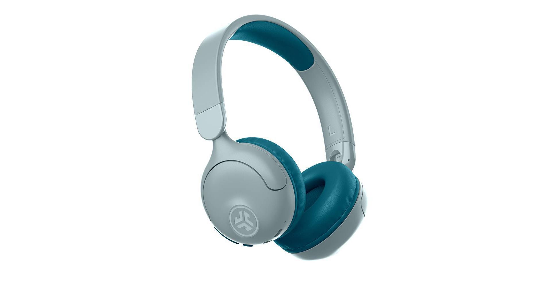 JLab JBuddies Pop Bluetooth Wireless Kids' Headphones - Teal: Over-Ear, Built-In Mic, Water-Resistant
