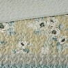 6Pcs coverlet Set Shabby Chic Cottage Quilt with Embroidered Pillows, Reversible Cotton Sateen, All Season Floral Geometric Print - 4 of 4