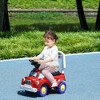 Qaba Toddler Ride on Toy, Baby Ride on Fire Truck with Music, Horn, Under Seat Storage, Foot to Floor Car for Kids 18-36 Months, Red - 3 of 4