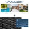 Double Patio Outdoor Chaise Lounge,Black Wicker Patio Outdoor Sunbed With Adjustable Canopy,PE Rattan Lounge Daybed With Cushion -Maison Boucle - 4 of 4