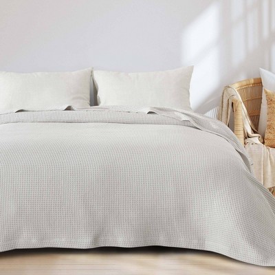 50"x60" Cotton Waffle Knit Throw Blanket - Isla Jade