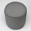 KINWELL Round Upholstered Pouf Ottoman Footrest - 4 of 4