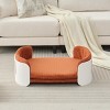 LAOTIES Scandinavian Style Elevated Cat Bed,Breathable Pet Couch With Removable Washable Mattress - 3 of 4