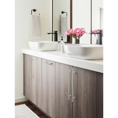 Amerock Bar Pulls 5-1/16 inch (128mm) Center-to-Center Satin Nickel Cabinet Pull