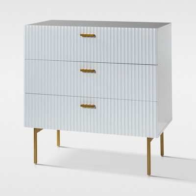 Brian 32'' Tall  3 Drawer   Bachelors Chest with storage for bedroom |  ARTFUL LIVING DESIGN