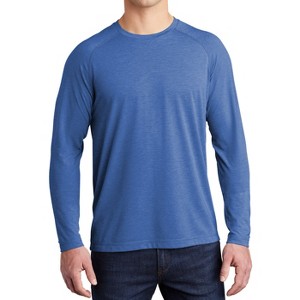 Mafoose Men's Tri-Blend Long Sleeve Wicking Raglan Tee for Active Comfort - 1 of 4