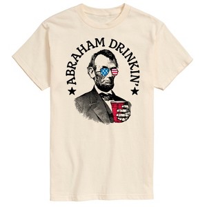 Men's - Instant Message - Abraham Drinkin Short Sleeve Graphic T-Shirt - 1 of 4