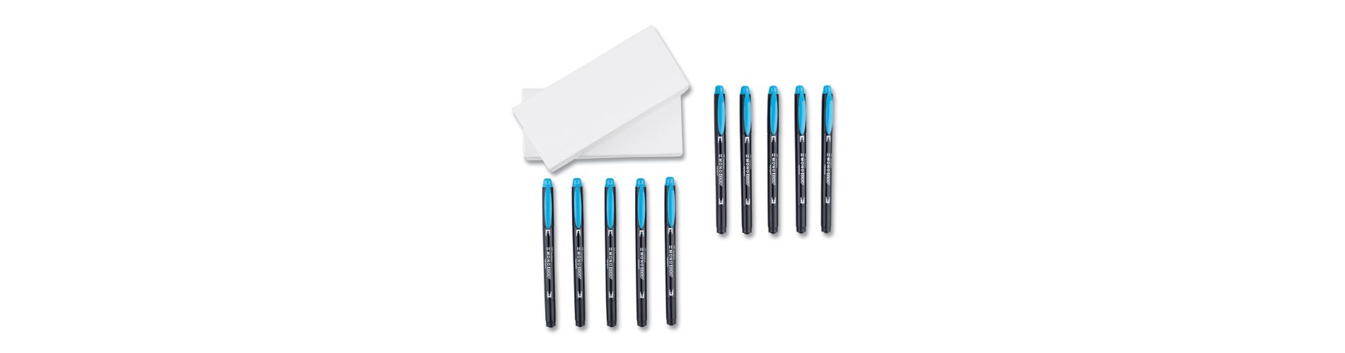 Tombow Mono Highlighters, Skyblue Ink, Bullet/Chisel Tip, Skyblue Barrel, 10/Box