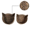 THE LICKER STORE Felix Cat-Shaped Hand Woven Water Hyacinth Nesting Pet Toy Organizer Baskets - 4 of 4
