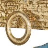 19"x40" Metal Fish Wall Decor with Gold Accents Blue - Olivia & May - 4 of 4