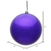 Vickerman Purple Ball Ornament - 2 of 4