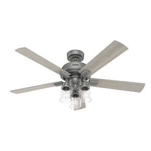 Hunter Fans 52" Hartland Lighted Ceiling Fan Matte Silver Finish with Integrated LED and Handheld Control - 1 of 1