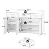 Sevobal Utility Storage Cabinets, Closed lockers with Drawers and Door, Freestanding Storage for Living Room Kitchen, Gray, 52.4"*15.74"*32.08" - 4 of 4