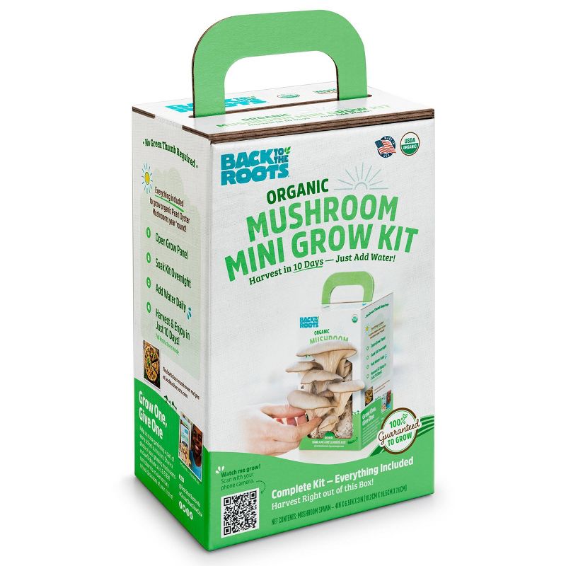 Back to the Roots Organic Mushroom Mini Grow Kit Pearl Oyster, 3 of 12