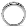 Slickblue Women's Polished Stainless Steel Eternity Ring with Black Synthetic Diamond CZ, Size 5-10 - 3 of 4