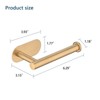 ChicFurnit Bathroom Towel Holder Stainless Steel Self Adhesive Toilet Paper Holder for Easy Install, Gold, 6"*4"*3" - 3 of 4