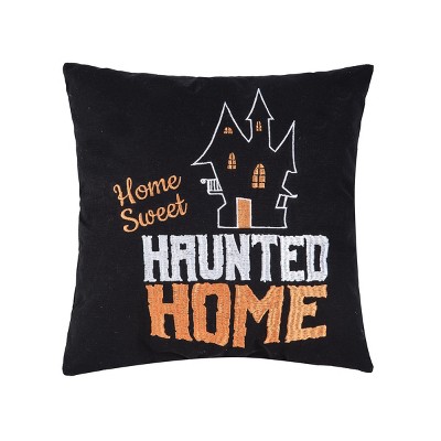 C&F Home 14" x 14" Sweet Haunted Home Embroidered Halloween Throw Pillow