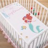 NoJo Disney Ariel Watercolor Wishes Aqua, Pink and White Never Stop Exploring 100% Cotton Photo Op Fitted Crib Sheet - 3 of 4