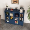 MDF painted Cabinet with Glass Doors and drawer, open storage space, White ,Bedroom, Living room - 4 of 4