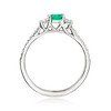 Ross-Simons 0.20 Carat Emerald Ring With .30 ct. t.w. Lab-Grown Diamonds in Platinum Size 5 - 4 of 4