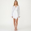 Anna-Kaci Lounge Women's Wrap Tie Front Night Robe and Ruffle Shorts 2-Piece Set - 3 of 4