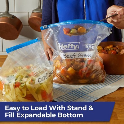 Hefty Gallon Freezer Storage Slider Bags - 25ct - Thumbnail 4