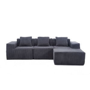 PAGED Modular Sectional Sofa, L-Shape Upholstered Cloud Couch with Deep Seats & High-Elasticity Sponge for Living Room, Home Office - 1 of 4