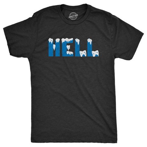 Мужские футболки Crazy Dog T-Shirts, Inc. Mens Funny T Shirts Hell Froze Over Sarcastic Graphic Novelty Tee for Men - Crazy Dog Men's T Shirt For Halloween Season Black S