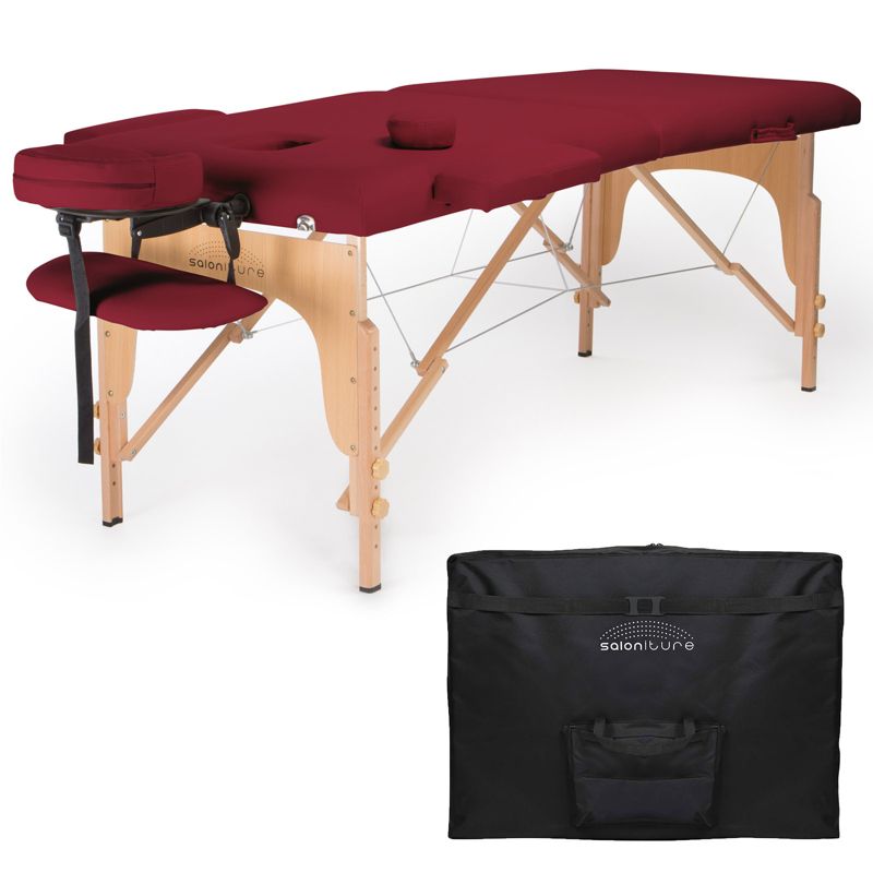 Saloniture Portable Professional Folding Massage Table with Carrying Case, 1 of 7