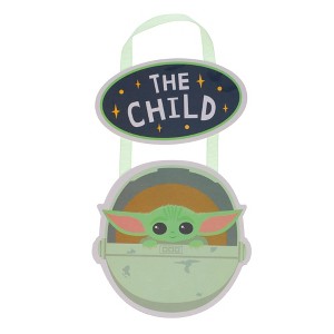 Silver Buffalo Star Wars: The Mandalorian The Child Hanging Sign Wall Art | 5 x 10 Inches - 1 of 4
